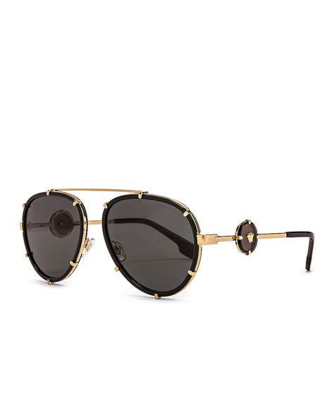 versace vintage icon navigator sunglasses|Vintage Icon Pilot Sunglasses Black .